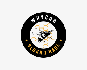 Bee Honeycomb Apiary Logo