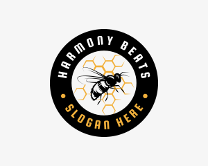 Insect - Bee Honeycomb Apiary logo design