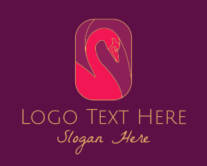 Deluxe - Elegant Stained Glass Swan logo design