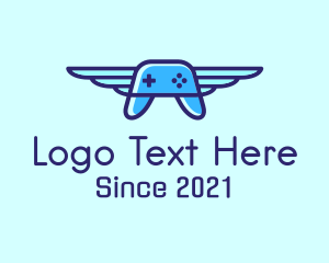 Gamepad - Flying Game Controller logo design