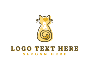 Pet Food - Cat Bird Love logo design