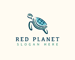 Wildlife Turtle Globe logo design