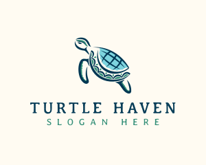 Wildlife Turtle Globe logo design