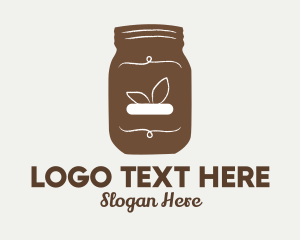 Local - Brown Hipster Jar logo design