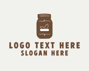 Farm Produce - Brown Hipster Jar logo design