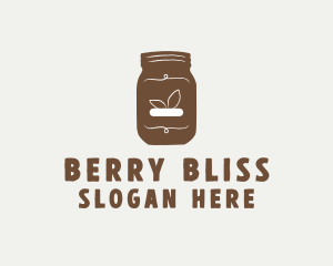 Brown Hipster Jar logo design