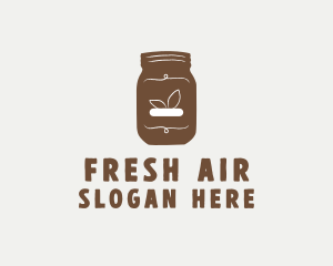 Brown Hipster Jar logo design