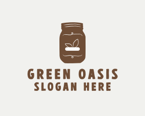 Succulent - Brown Hipster Jar logo design