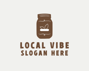 Brown Hipster Jar logo design