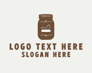 Food - Brown Hipster Jar logo design