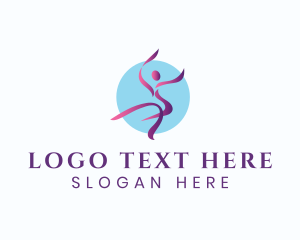 Abstract Human Fitness Logo