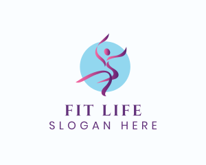 Abstract Human Fitness logo design