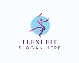 Abstract Human Fitness logo design