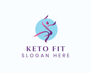 Abstract Human Fitness logo design