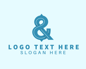 Typography - Modern Stylish Ampersand logo design