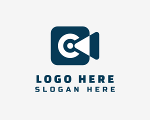 Video - Digital Media Camera Letter C logo design