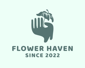 Flower Gardening Hand  logo design