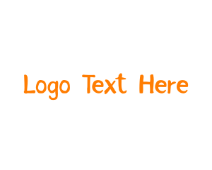 Child Handwriting Text Logo