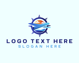 Aircraft - Airplane Navigation Compass logo design