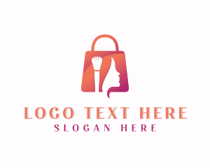 Shopping - Feminine Cosmetics Boutique Bag logo design