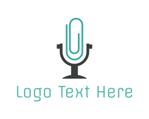 Recording Studio - Paper Clip Podcast logo design