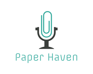 Office Supplies - Paper Clip Podcast logo design