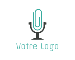 Speech - Paper Clip Podcast logo design