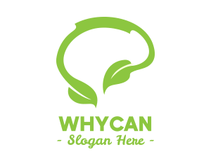 Brain - Green Natural Thinking logo design