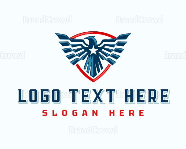 Shield Eagle Patriotic Logo