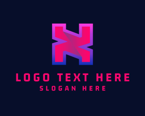 App - Cyber Technology Letter H logo design