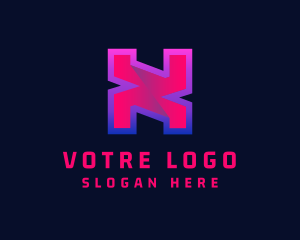 App - Cyber Technology Letter H logo design