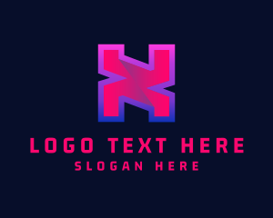 Cyber Technology Letter H Logo