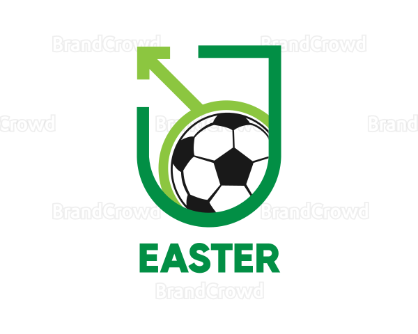 Soccer Ball Arrow Logo