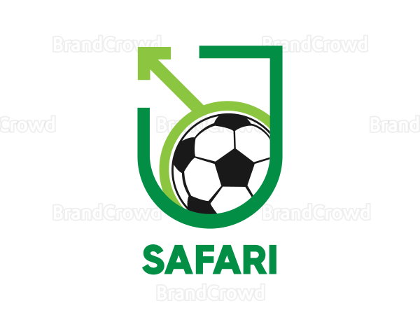 Soccer Ball Arrow Logo