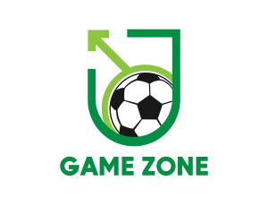 Defense - Soccer Ball Arrow logo design