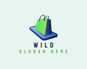 Shopping - Online Shop Cellphone App logo design
