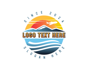 Tourism - Airplane Travel Tourism logo design