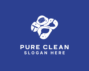 Housekeeping Tools Cleaning logo design