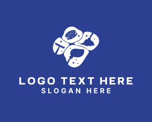 Trash Can - Housekeeping Tools Cleaning logo design