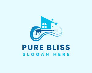 Refreshing - House Pressure Washer Sanitation logo design