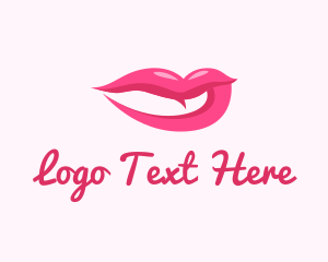 Kiss - Sexy Pink Lips logo design
