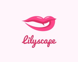 Cosmetics - Sexy Pink Lips logo design