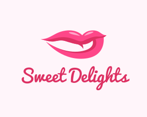 Sexy Pink Lips logo design