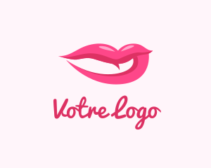 Esthecian - Sexy Pink Lips logo design