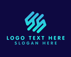 Signal - Blue Abstract Letter S logo design