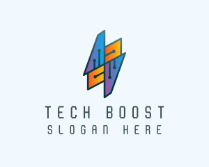 Tech Circuit Network logo design