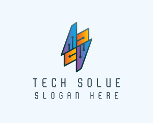 Tech Circuit Network logo design