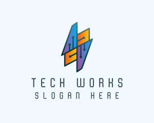 Tech Circuit Network logo design