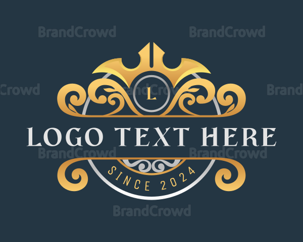 Upscale Floral Crest Logo