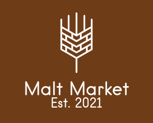 Simple Malt Stalk  logo design